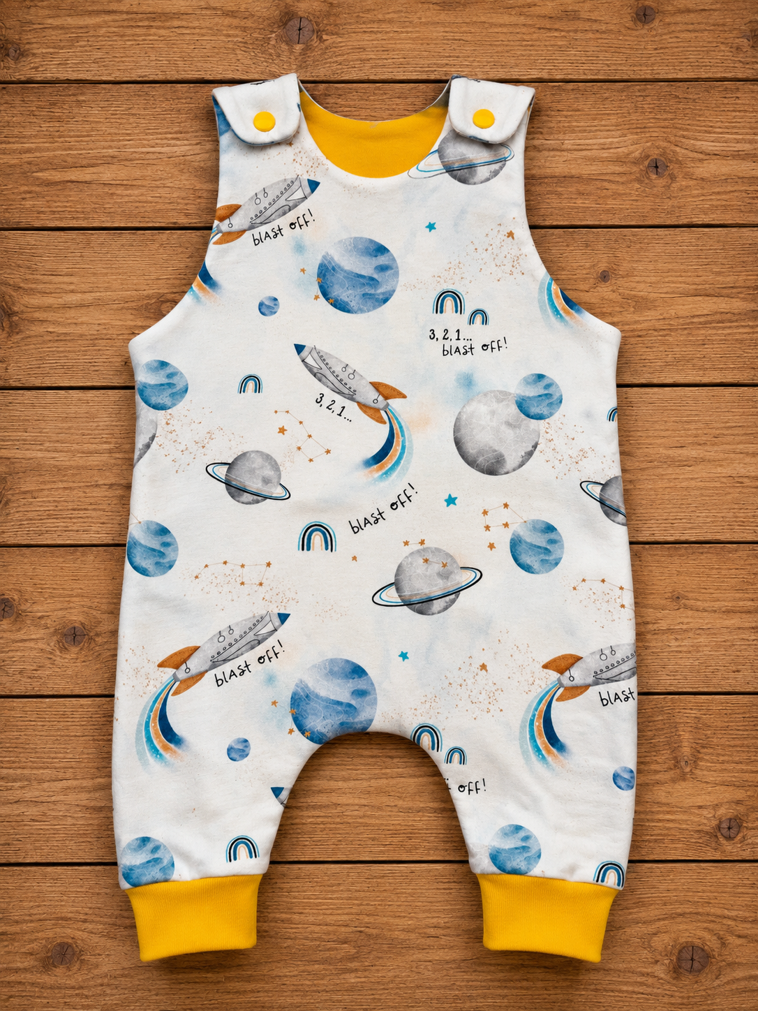 Handmade space ship romper