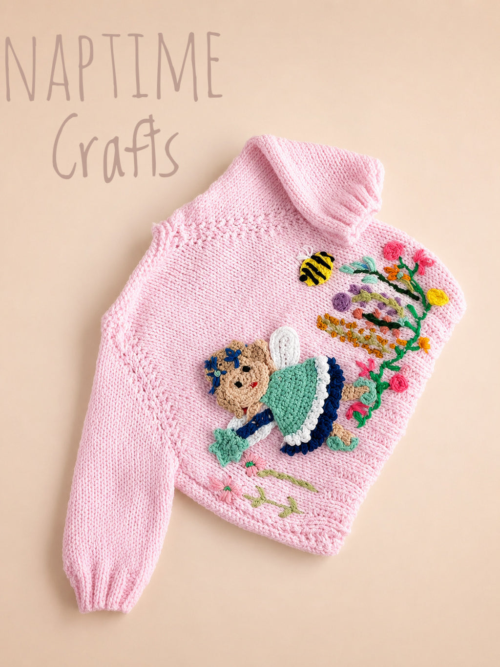 Handmade fairy garden cardigan size 9-12M