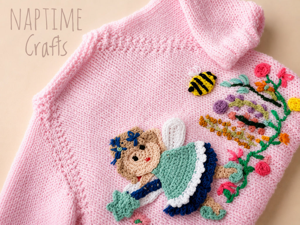Handmade fairy garden cardigan size 9-12M