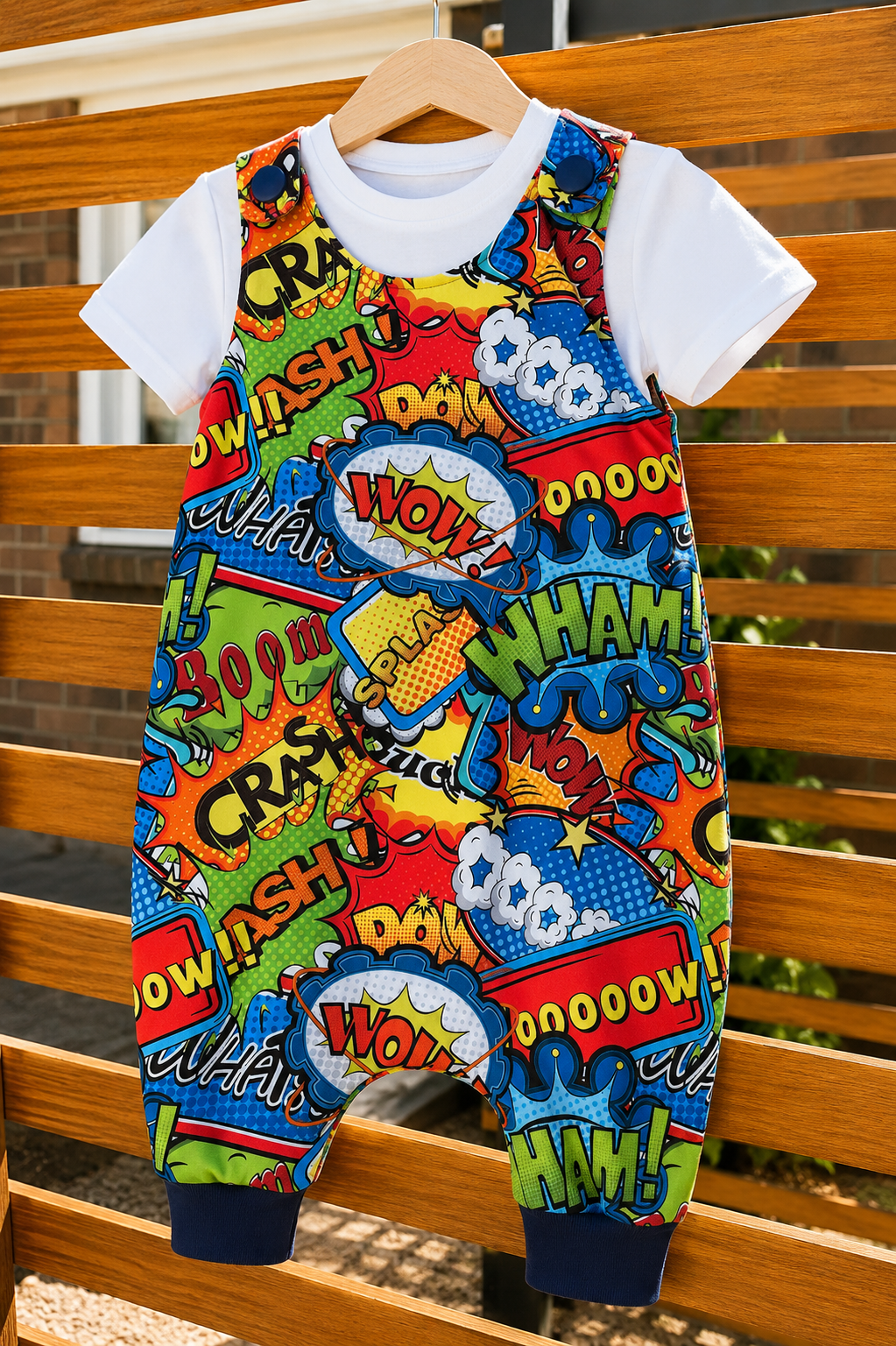Handmade superhero romper