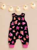 Pink ghost Halloween romper