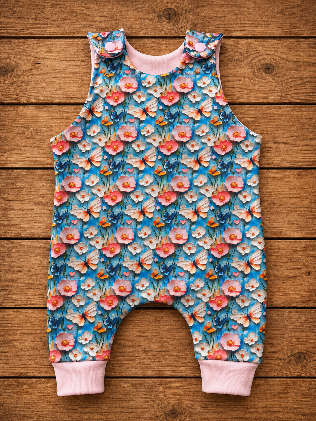 Pretty butterflies and flowers romper