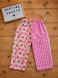 Handmade floral trousers age 4-5