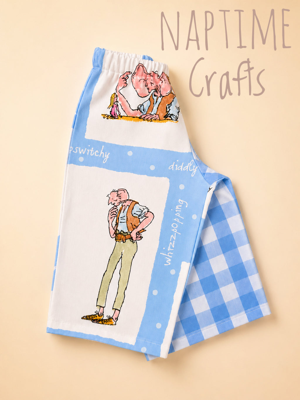BFG gingham blue trousers size 12-18M
