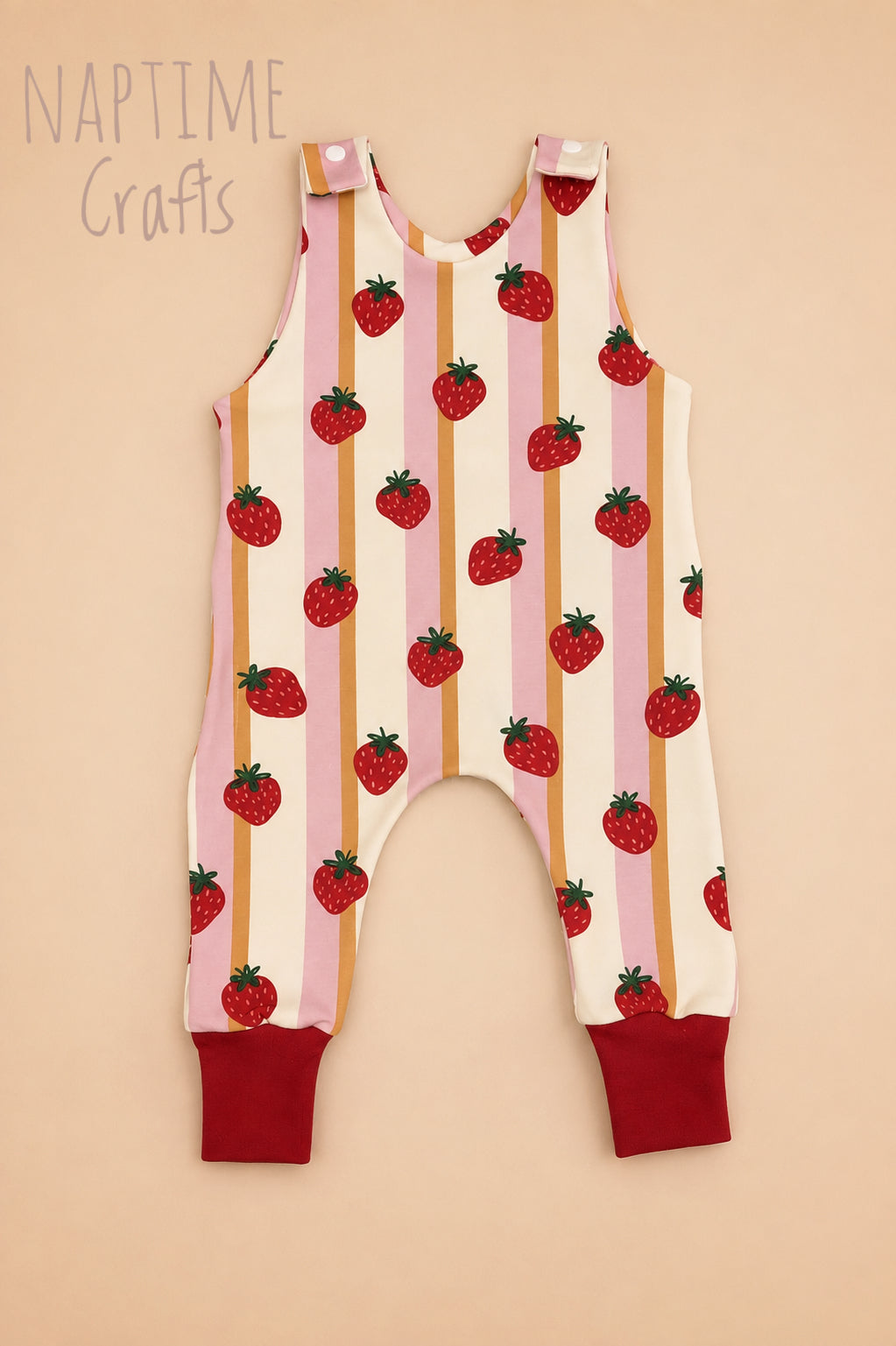 Strawberry romper size 9-12 months